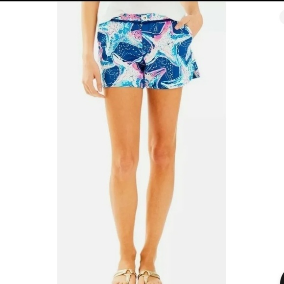 Lilly Pulitzer Indigo STAR STRUCK Adie short 2 - Picture 2 of 10